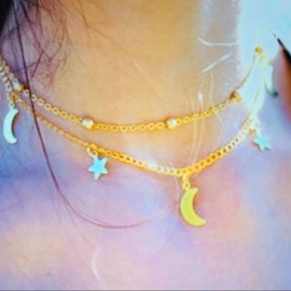 MOON & STAR 2 TIER NECKLACE